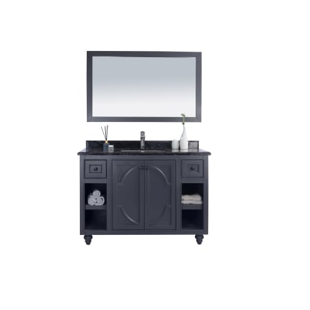 Miseno Odyssey 48" Free Standing Single Basin Vanity Set with Cabinet and Vanity Top Grey / Black Wood