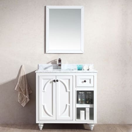 Miseno Spazio 36" Free Standing Vanity with Vanity Top and Undermount Sink White