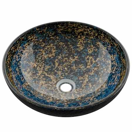 Miseno Distorto 16-1/2" Circular Glass Vessel Bathroom Sink Brown
