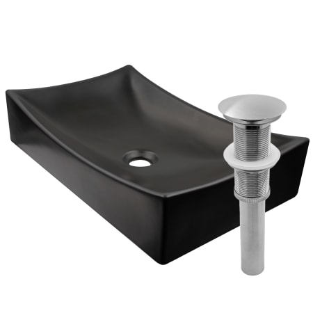 Matte Black / Brushed Nickel Drain