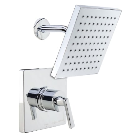 Miseno Elysa Shower Trim Package with Single Function Rain Shower Head - Includes Rough-In Polished Chrome