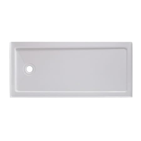Miseno 60" x 36" Rectangular Shower Base with Single Threshold and Left Drain White