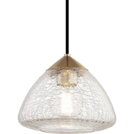 Mitzi Maya Single Light 9" Wide Mini Pendant Aged Brass