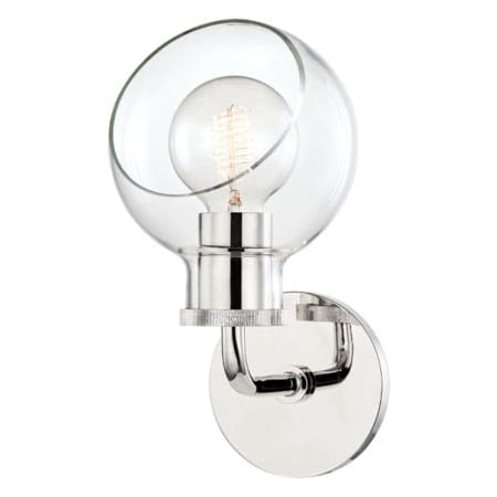 Mitzi Noelle Single Light 11" Tall Bathroom Sconce Polished Nickel