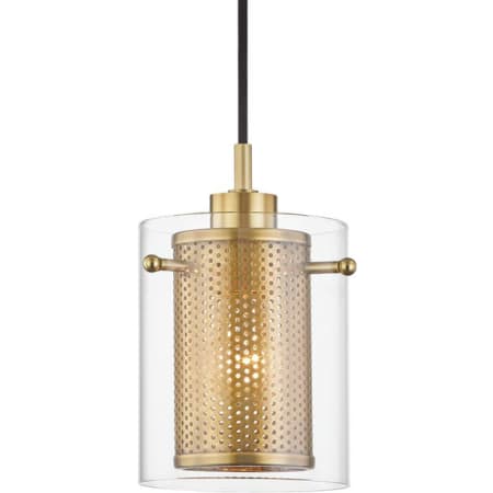 Mitzi Elanor Single Light 6" Wide Mini Pendant Aged Brass