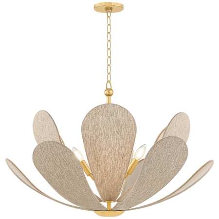 Mitzi Nadine 6 Light 29" Wide Abstract Candle Style Chandelier Aged Brass