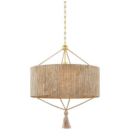 Mitzi Reyn 24" Wide Pendant Aged Brass