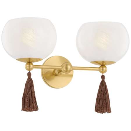 Mitzi Niya 2 Light 12" Tall Wall Sconce Aged Brass