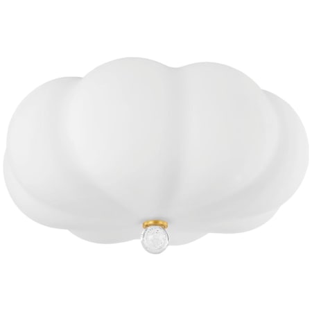 Mitzi Demille 3 Light 16" Wide Flush Mount Ceiling Fixture Aged Brass