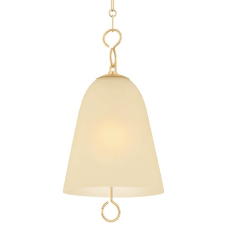 Mitzi Christine 11" Wide Pendant with Champagne Etched Glass Shade Aged Brass