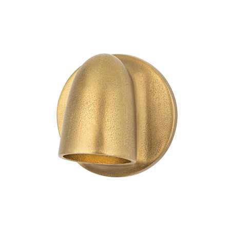 Mitzi Canna 5" Tall Wall Sconce with Metal Shade Aged Brass
