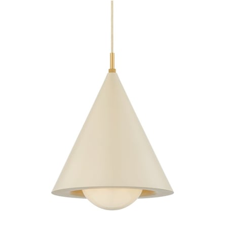 Mitzi Jolene 13" Wide Suspension Pendant Aged Brass / Textured Bisque