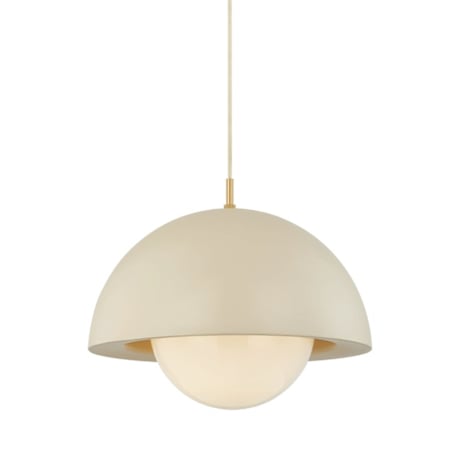 Mitzi Jolene 19" Wide Suspension Pendant Aged Brass / Textured Bisque