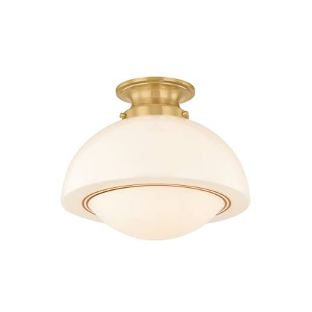 Mitzi Celine 11" Wide Semi-Flush Ceiling Fixture Aged Brass