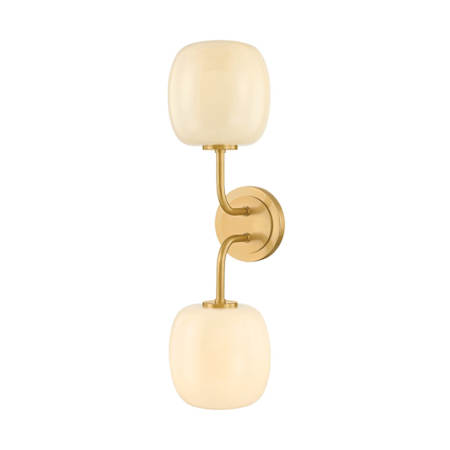 Mitzi Lisette 2 Light 6" Wide Vanity Light Aged Brass