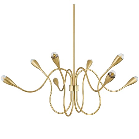 Mitzi Anaise 8 Light 48" Wide LED Abstract Sputnik Chandelier Aged Brass