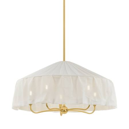 Mitzi Shivonne 5 Light 34" Wide Suspension Multi Light Pendant Aged Brass