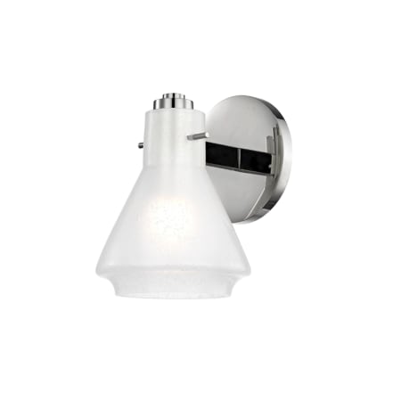 Mitzi Rosie Single Light 7-1/2" High Wall Sconce with Clear Outer and Etched Inner Shades Polished Nickel