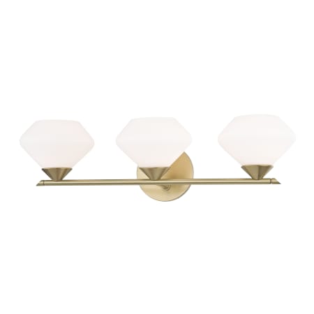 Mitzi Valerie 3 Light 21-3/4" Wide Bathroom Vanity Light Aged Brass