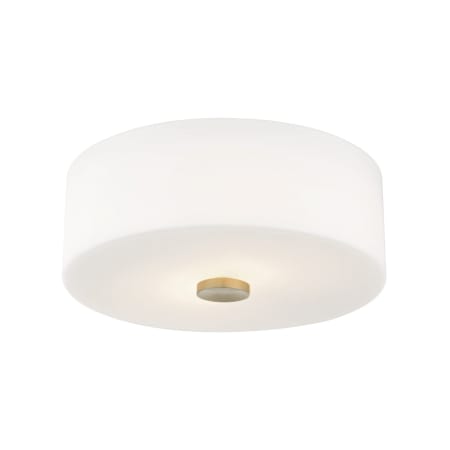 Mitzi Sophie 2 Light 12" Wide Flush Mount Ceiling Fixture with Opal Etched Shade Aged Brass