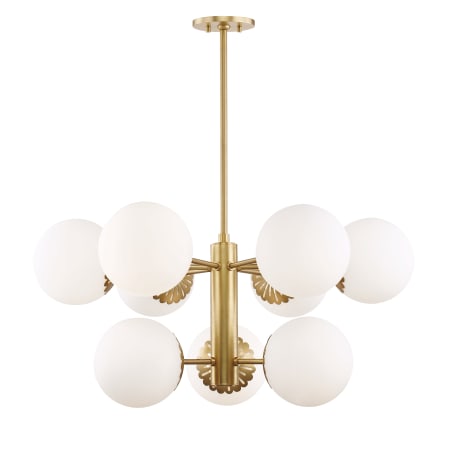 Mitzi Paige 9 Light 33" Wide Chandelier Aged Brass