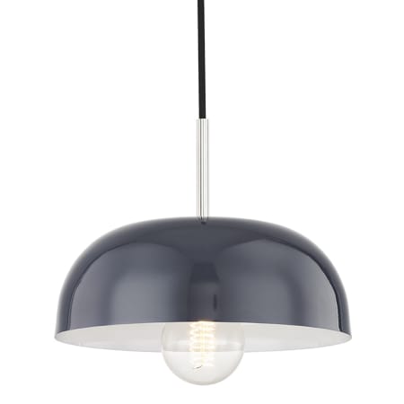 Mitzi Avery Single Light 11" Wide Pendant Polished Nickel / Navy
