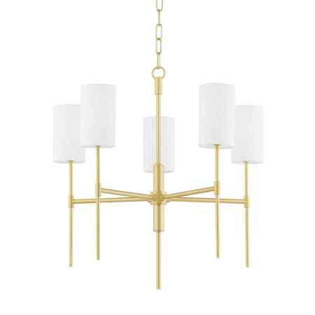 Mitzi Olivia 5 Light 24" Wide Chandelier Aged Brass