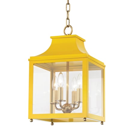 Mitzi Leigh 4 Light 11-1/2" Wide Pendant Aged Brass / Marigold