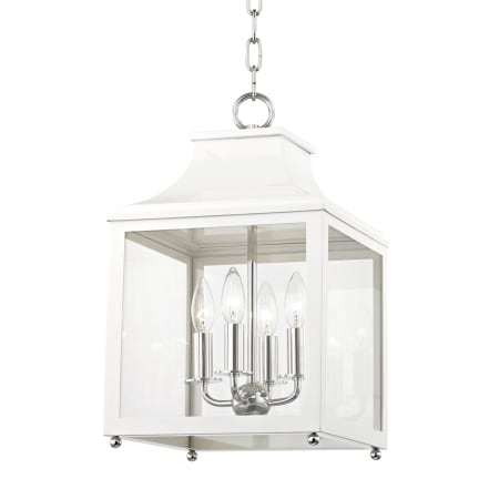 Mitzi Leigh 4 Light 11-1/2" Wide Pendant Polished Nickel / White