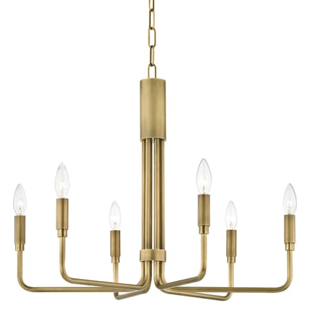 Mitzi Brigitte 6 Light 25" Wide Chandelier Aged Brass