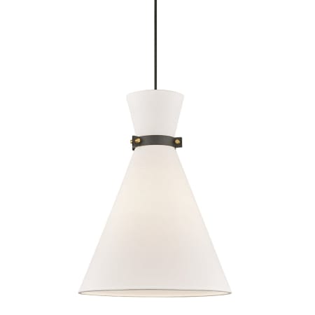 Mitzi Julia Single Light 15" Wide Pendant Aged Brass / Black