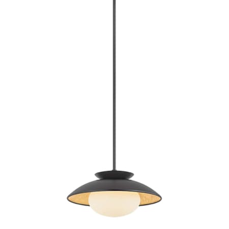 Mitzi Cadence 15" Wide Pendant Black / Gold Leaf