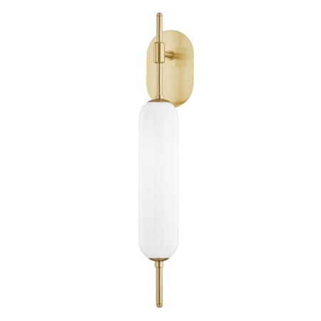 Mitzi Miley Single Light 30" Tall LED Wall Sconce Aged Brass