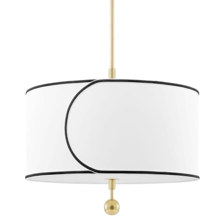 Mitzi Zara 3 Light 24" Wide Pendant Aged Brass