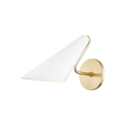 Mitzi Talia Single Light 8" Tall Wall Sconce Aged Brass / Dove Gray