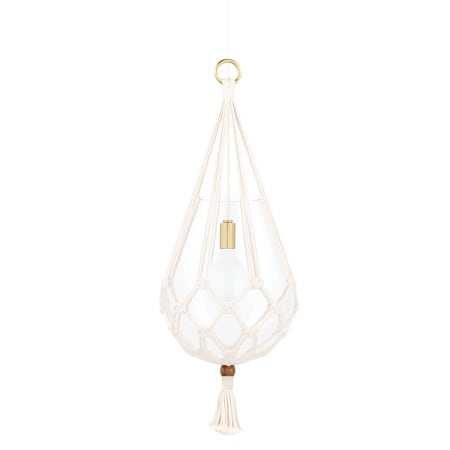 Mitzi Tessa Single Light 15" Wide Rope Pendant Aged Brass