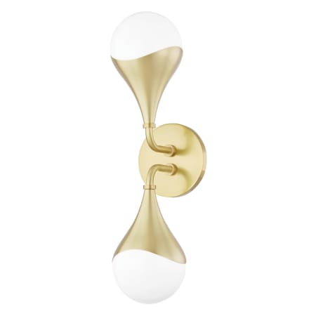 Mitzi Ariana 2 Light 19" Tall LED Bathroom Sconce Aged Brass