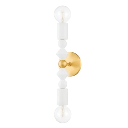 Mitzi Flora 2 Light 21" Tall Wall Sconce Aged Brass