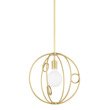 Mitzi Alanis 17" Wide LED Pendant Aged Brass