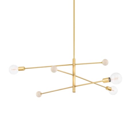 Mitzi Slater 3 Light 66" Wide Sputnik Chandelier Aged Brass