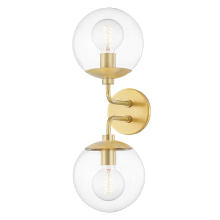 Mitzi Meadow 2 Light 20" Tall Wall Sconce Aged Brass