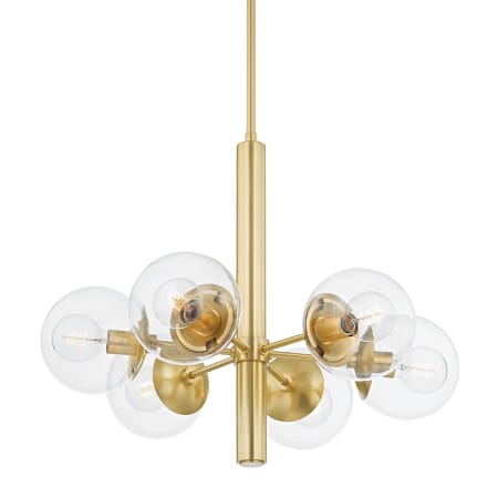 Mitzi Meadow 6 Light 28" Wide Globe Chandelier Aged Brass