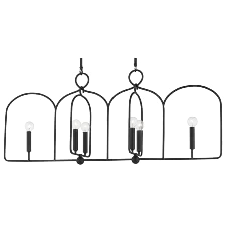 Mitzi Mallory 6 Light 45" Wide Linear Chandelier Aged Iron