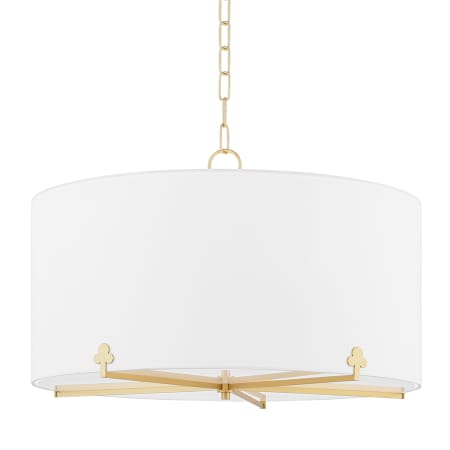 Mitzi Darlene 5 Light 26" Wide Drum Chandelier Aged Brass