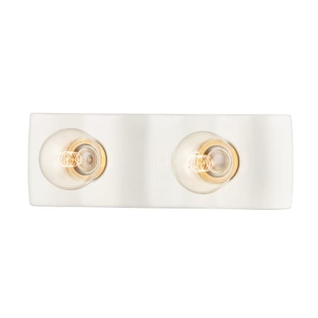 Mitzi Jillian 2 Light 14" Wide Vanity Light Ceramic White