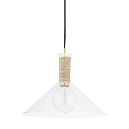 Mitzi Besa 16" Wide Pendant Aged Brass