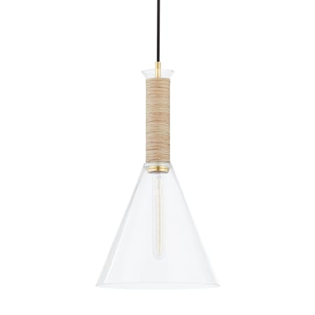 Mitzi Besa 11" Wide Pendant Aged Brass