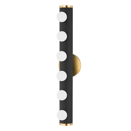 Mitzi Penny 6 Light 23" Wide Bath Bar Aged Brass / Black