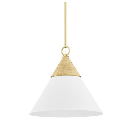 Mitzi Mica 18" Wide Pendant Aged Brass