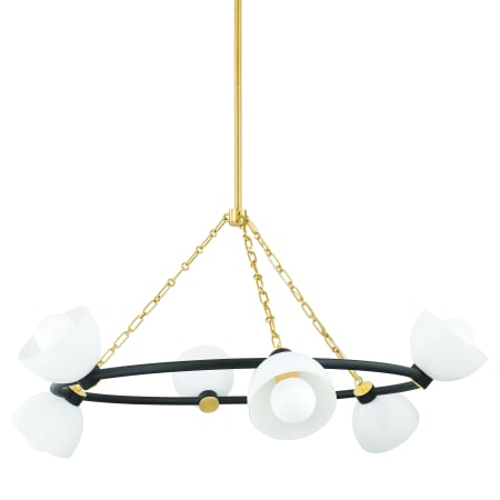 Mitzi Belle 6 Light 43" Wide Ring Chandelier Aged Brass